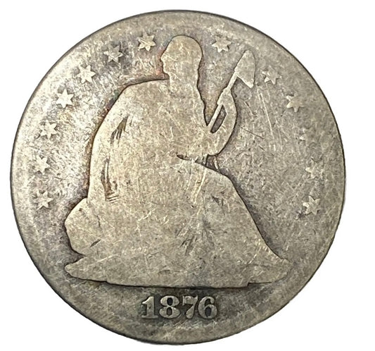 1876-CC 50C Seated Liberty Half Dollar