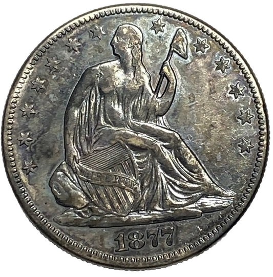 1877-P 50C Seated Liberty Half Dollar