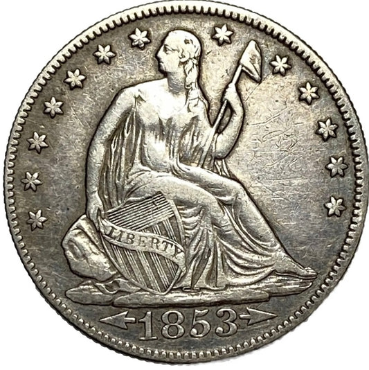 1853 50C Seated Liberty Half Dollar with Arrows
